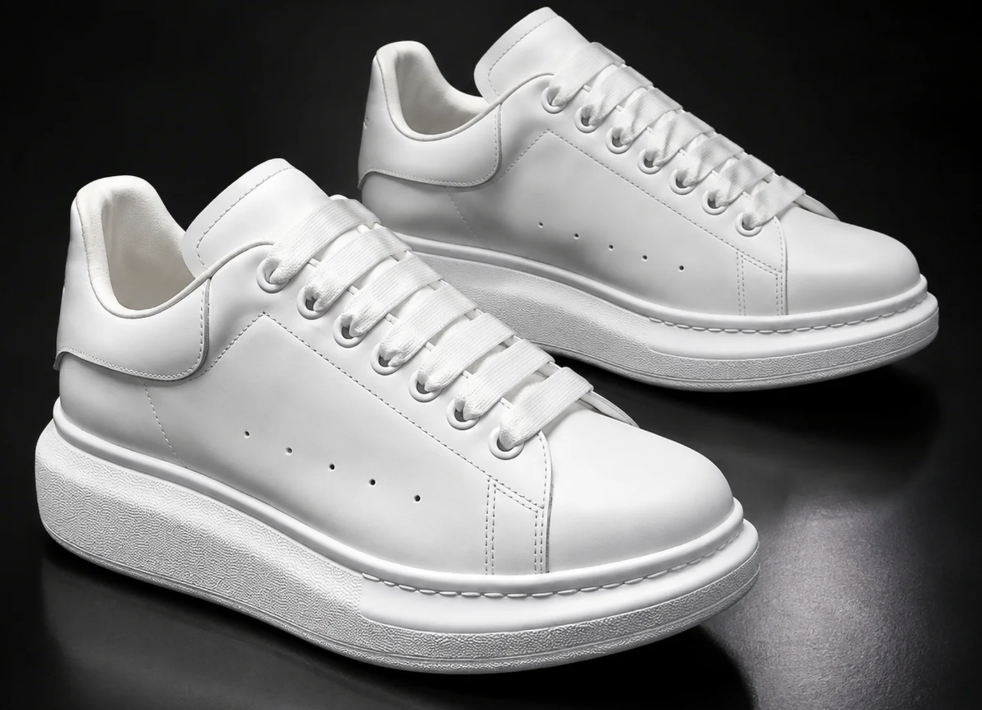 Alexander McQueen Oversized Sneaker in triple white