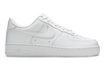 Nike Air Force 1 '07 Low in triple white, side profile
